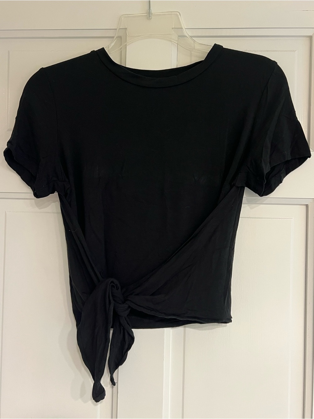 Aritzia Wilfred Tie Front Crop T-Shirt